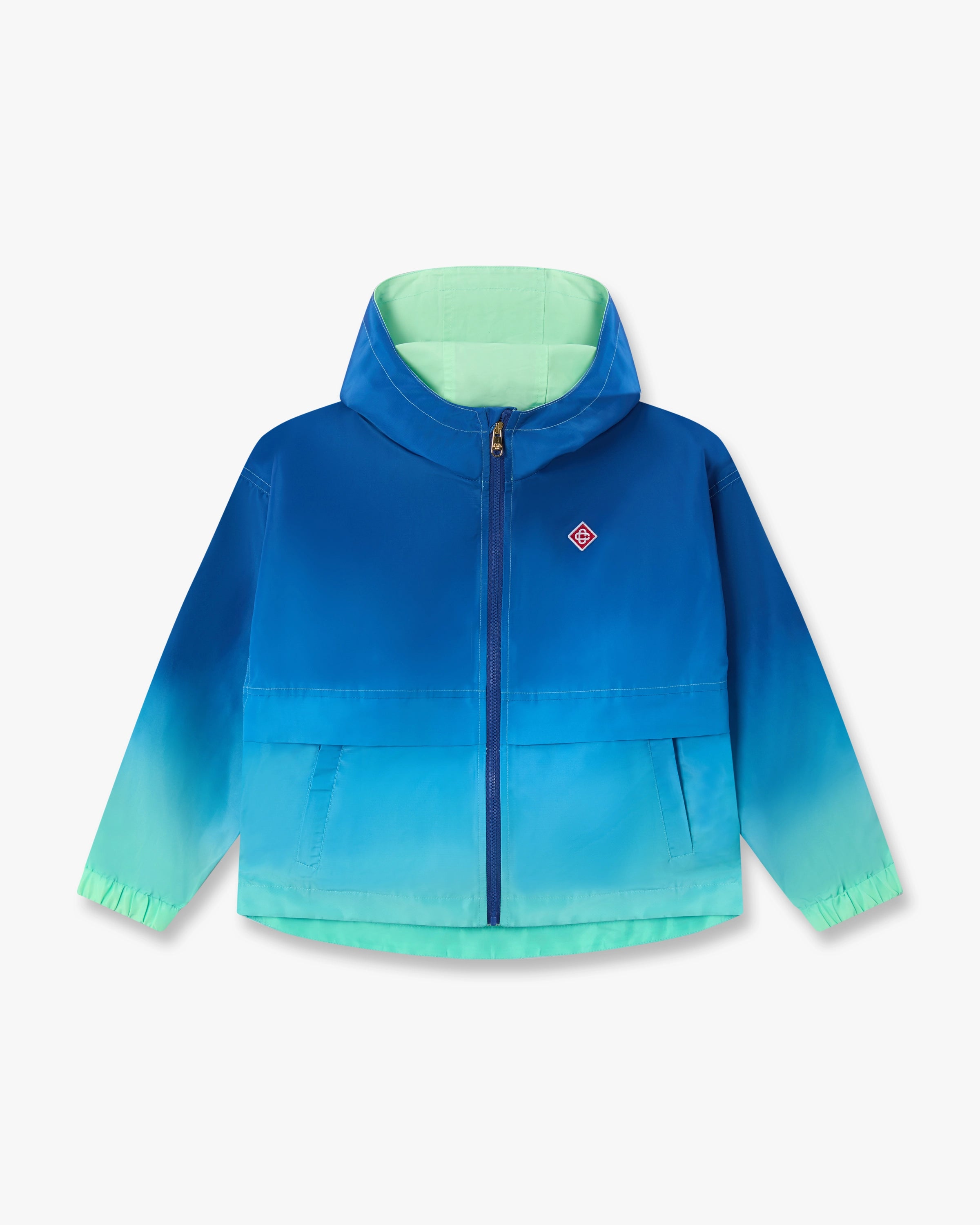 Children's Blue & Green Gradient Hooded Jacket