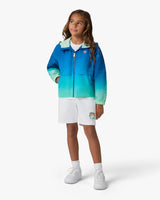 Children's Blue & Green Gradient Hooded Jacket