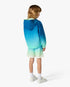 Children's Blue & Green Gradient Hooded Jacket
