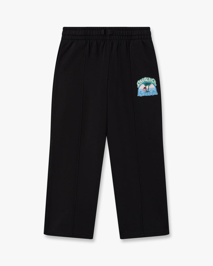 Children's Black Palm Tree Emblem Sweatpants