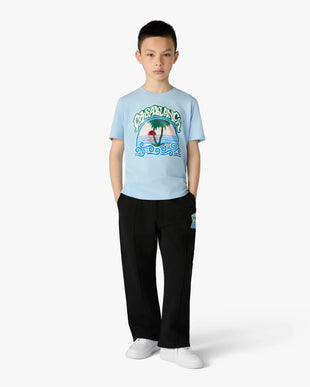 Children's Black Palm Tree Emblem Sweatpants