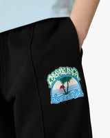 Children's Black Palm Tree Emblem Sweatpants