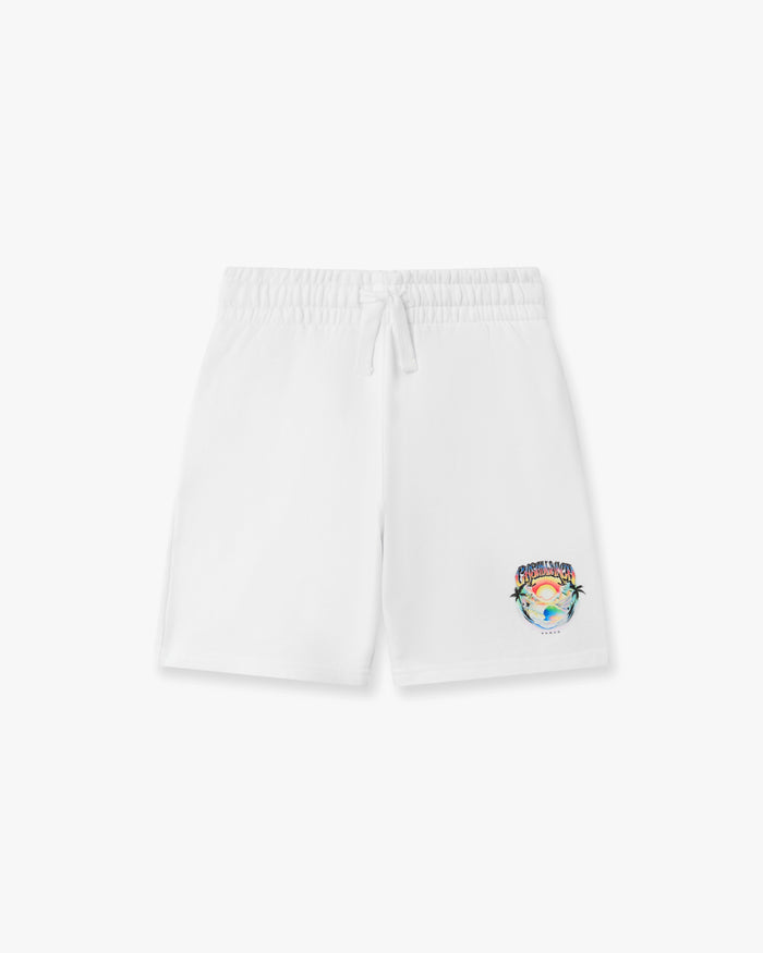 Children's White Airspray Sweatshorts