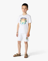 Children's White Airspray Sweatshorts