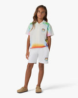 Children's White Airspray Sweatshorts
