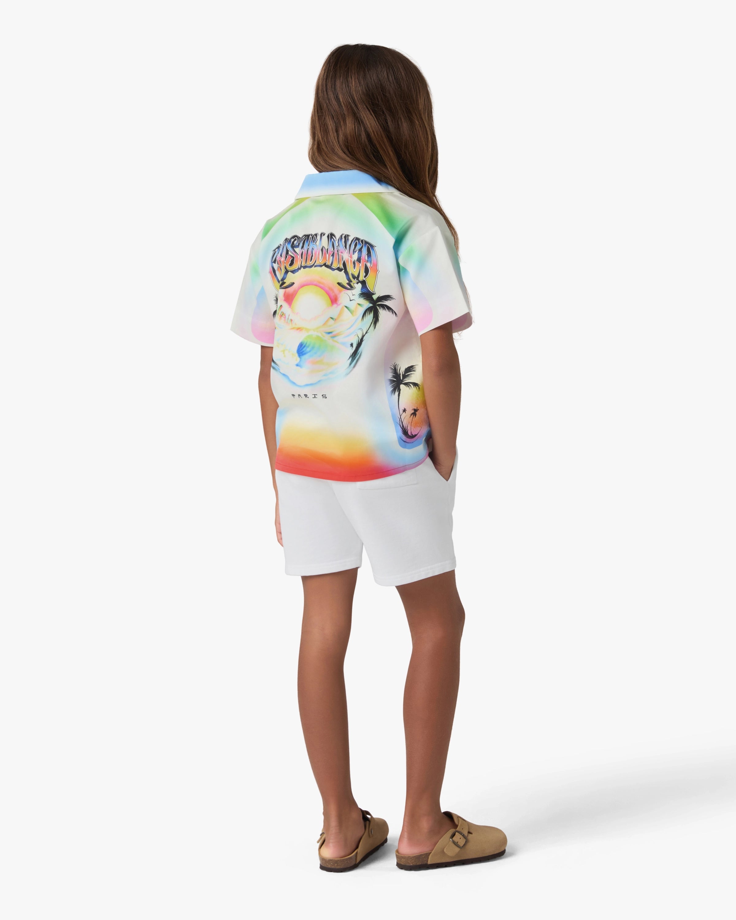 Children's White Airspray Sweatshorts