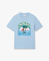 Children's Blue Palm Tree Emblem Short Sleeve T-Shirt