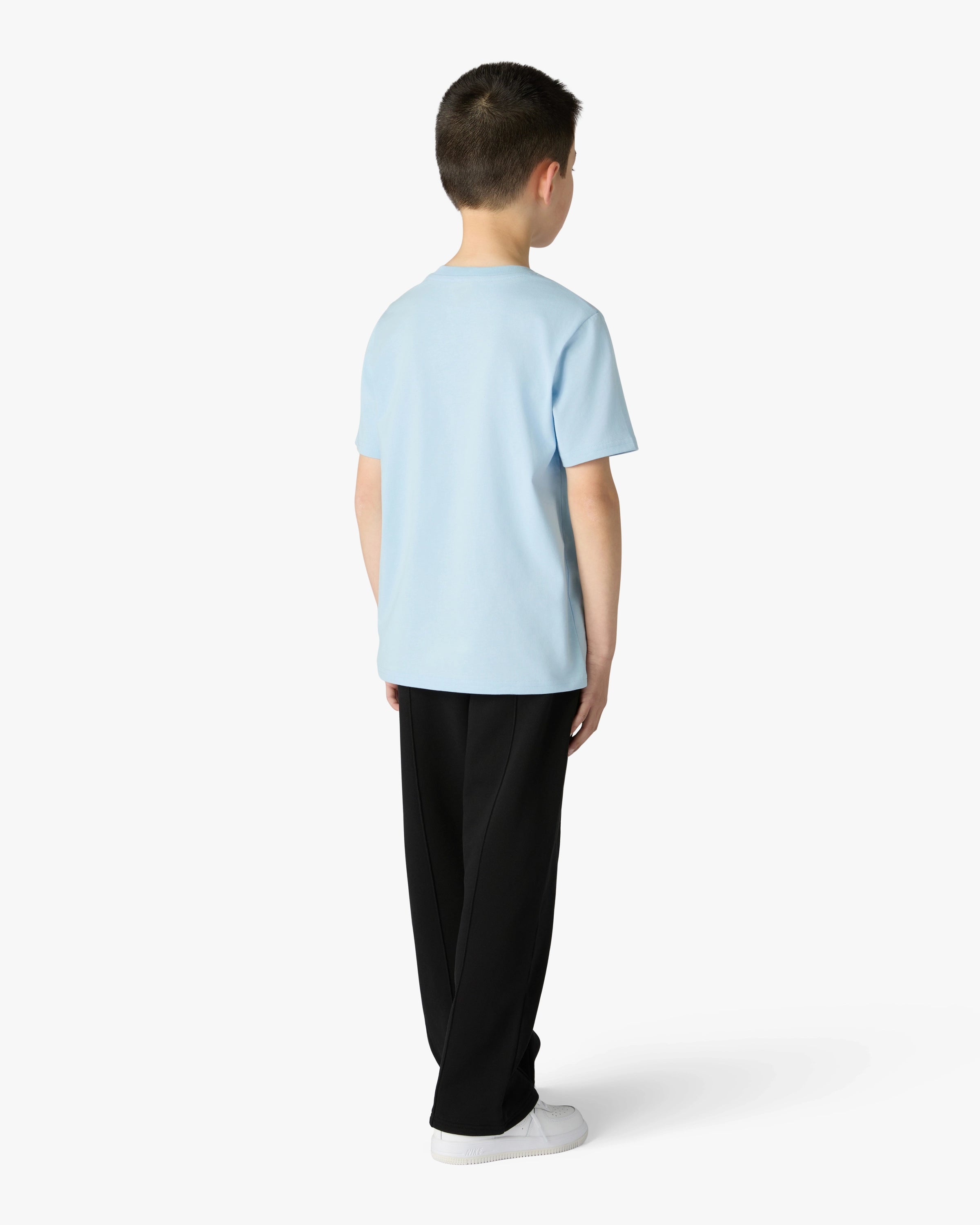 Children's Blue Palm Tree Emblem Short Sleeve T-Shirt
