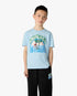 Children's Blue Palm Tree Emblem Short Sleeve T-Shirt