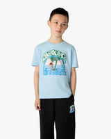 Children's Blue Palm Tree Emblem Short Sleeve T-Shirt