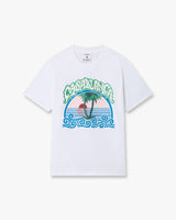 Children's White Palm Tree Emblem Short Sleeve T-Shirt
