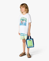 Children's White Palm Tree Emblem Short Sleeve T-Shirt