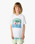 Children's White Palm Tree Emblem Short Sleeve T-Shirt