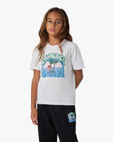 T-shirt à manches courtes blanc pour enfant Palm Tree Emblem