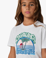 T-shirt à manches courtes blanc pour enfant Palm Tree Emblem