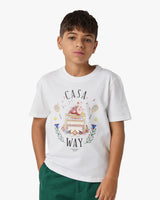 Children's White Casaway Short Sleeve T-Shirt