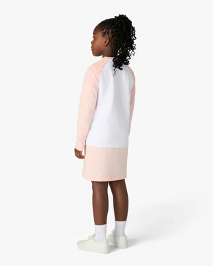 Children's White & Pink Oranges Baseball Long Sleeve T-Shirt