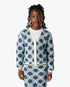 Children's Blue Monogram Knit Cardigan