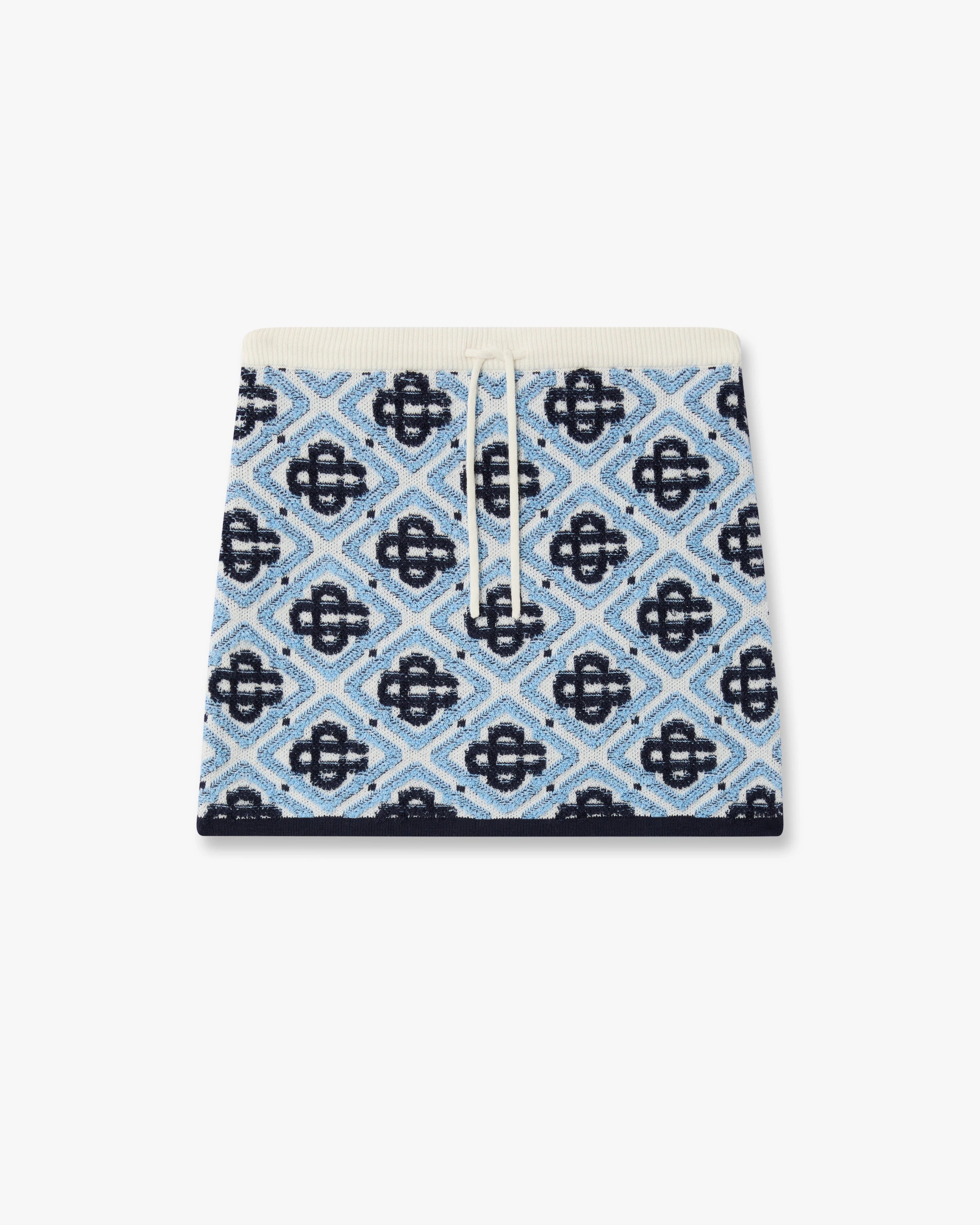 Children's Blue Monogram Knit Skirt
