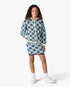 Children's Blue Monogram Knit Skirt