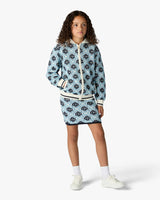 Children's Blue Monogram Knit Skirt