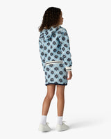 Children's Blue Monogram Knit Skirt
