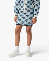 Children's Blue Monogram Knit Skirt