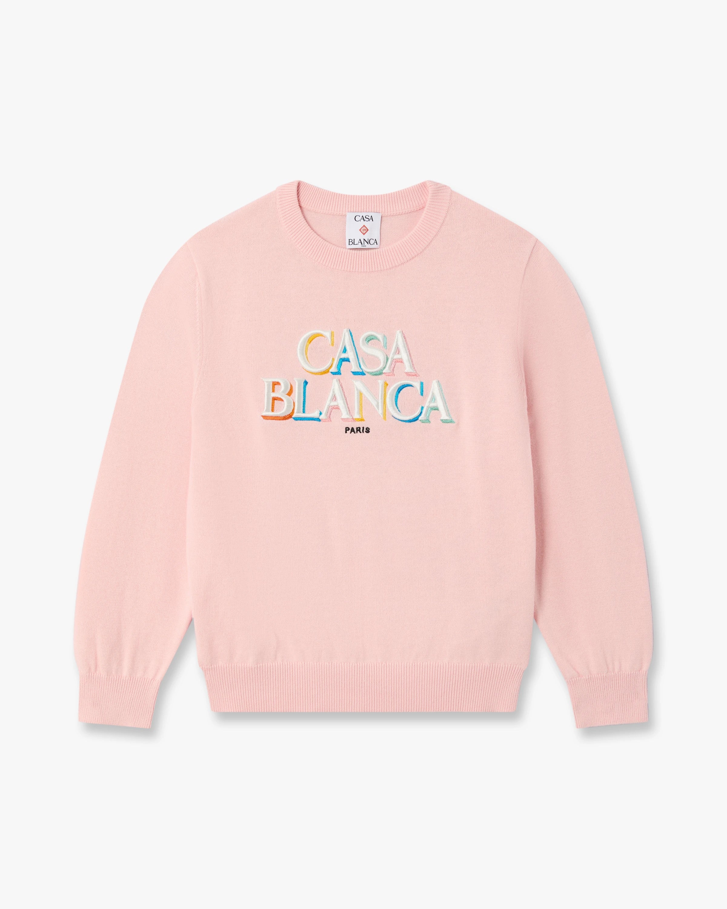 Children's Pink Stacked Logo Jumper