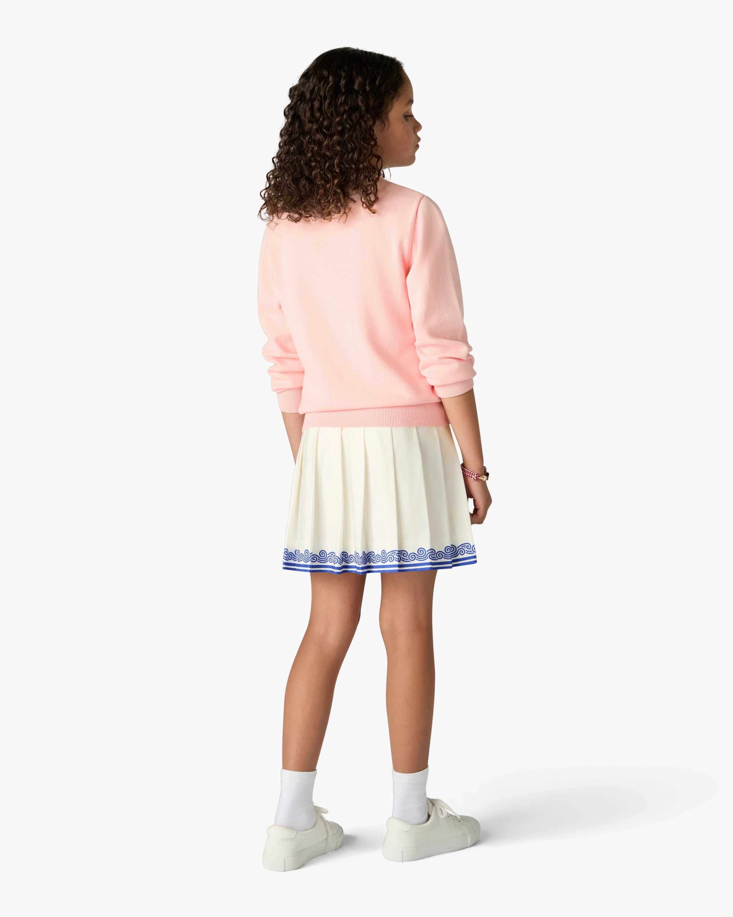 Children's Pink Stacked Logo Jumper