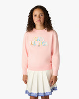 Children's Pink Stacked Logo Jumper