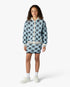 Children's Blue Monogram Zip-Up Hooded Sweatshirt