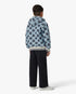 Sweat à capuche zippé bleu pour enfant à monogramme