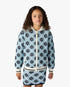Children's Blue Monogram Zip-Up Hooded Sweatshirt