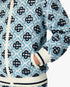 Children's Blue Monogram Zip-Up Hooded Sweatshirt
