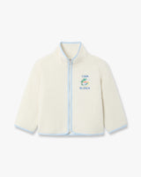 Children's White Phantasmagoria Embroidered Fleece Jacket