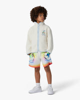 Children's White Phantasmagoria Embroidered Fleece Jacket