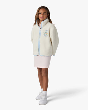Children's White Phantasmagoria Embroidered Fleece Jacket