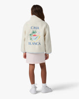 Children's White Phantasmagoria Embroidered Fleece Jacket