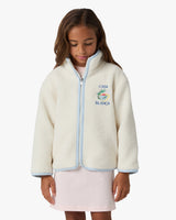 Children's White Phantasmagoria Embroidered Fleece Jacket