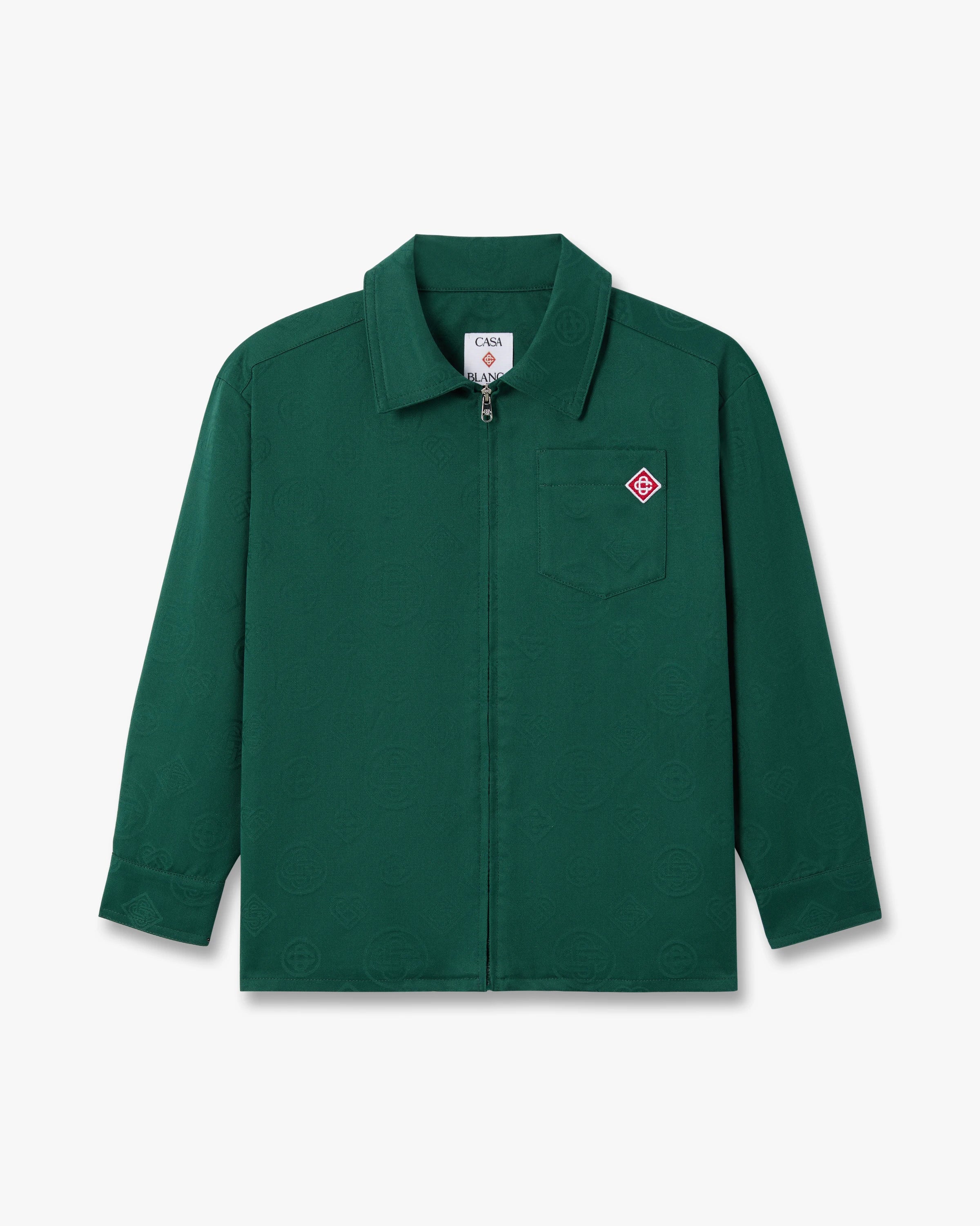 Children's Green Monogram Overshirt