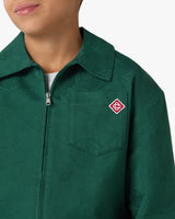 Surchemise verte pour enfant à monogramme