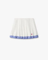 Children's White Wave Laurel Pleated Skirt