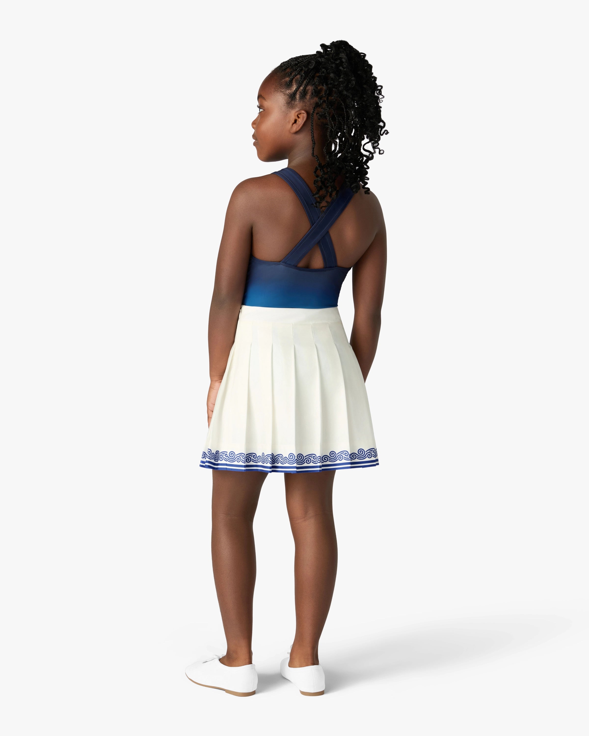 Maillot de bain bleu et vert pour enfant à imprimé dégradé