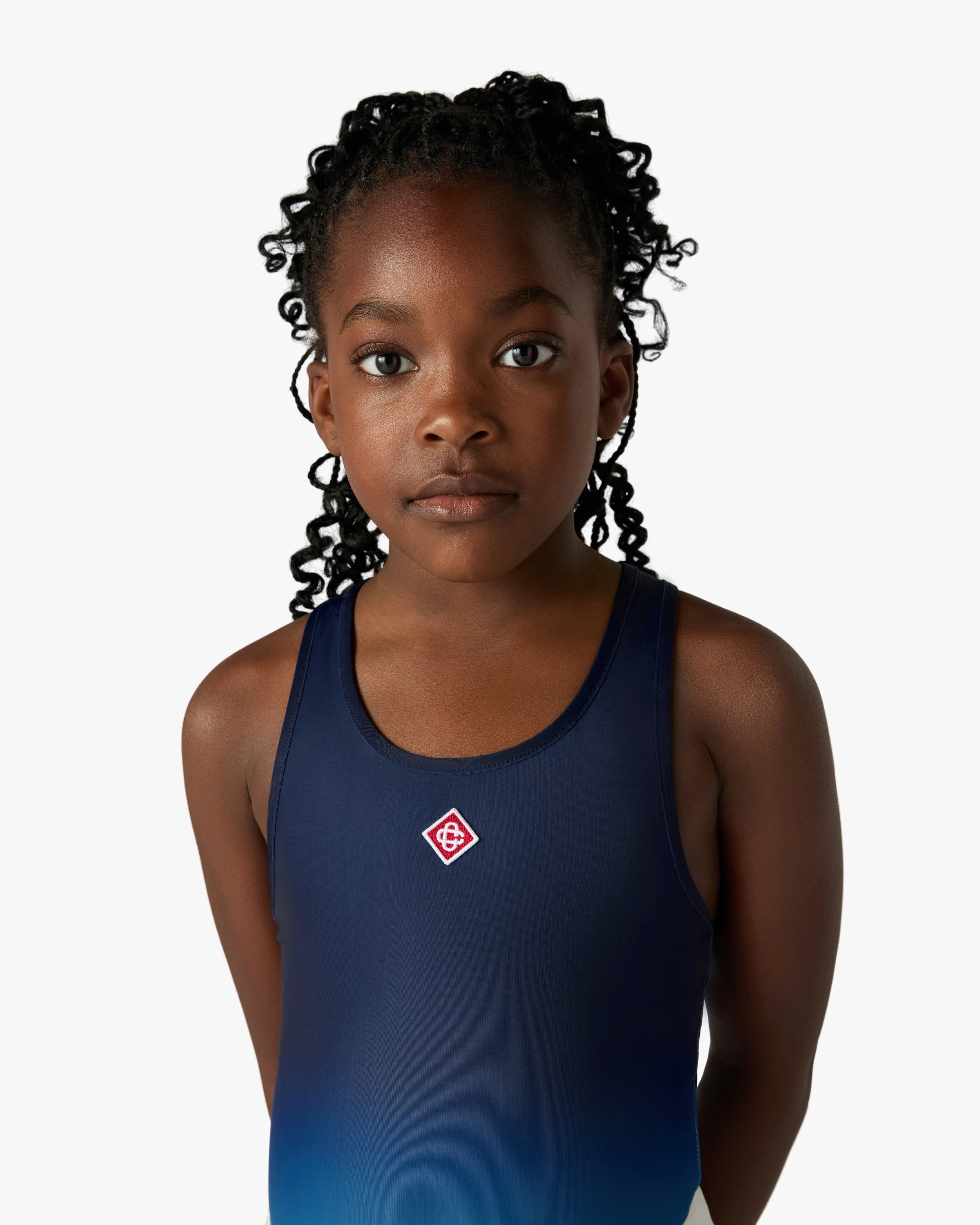 Maillot de bain bleu et vert pour enfant à imprimé dégradé