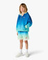 Short de bain bleu et vert pour enfant à motif dégradé