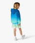 Short de bain bleu et vert pour enfant à motif dégradé