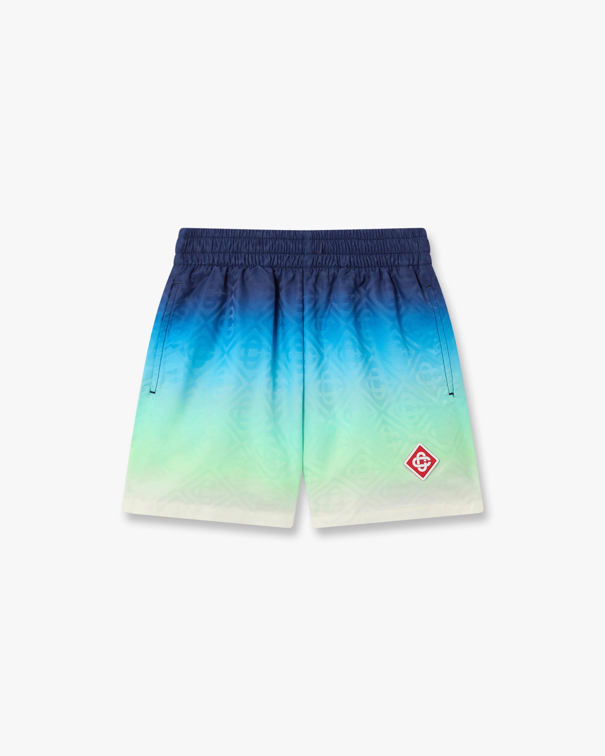 Short de bain bleu et vert pour enfant à motif dégradé