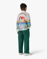 Children's Green Monogram Chino Trousers