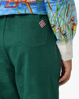 Children's Green Monogram Chino Trousers