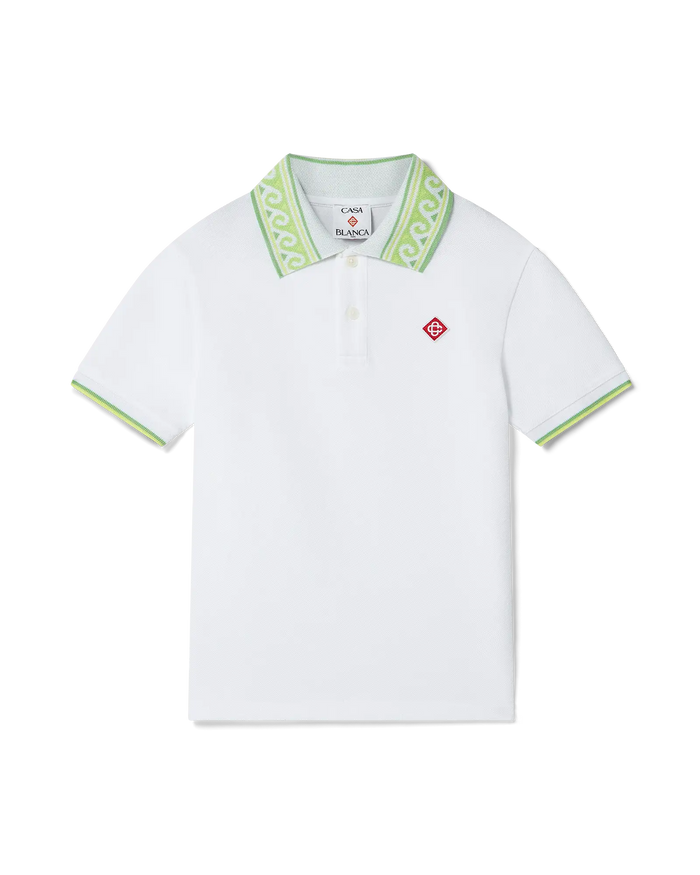 Children's White Laurel Collar T-shirt